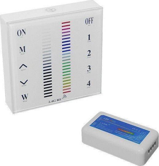 LED RGB Controller 2.4G RF 12v (144w) - 24v (288w) DC για Ένα Group